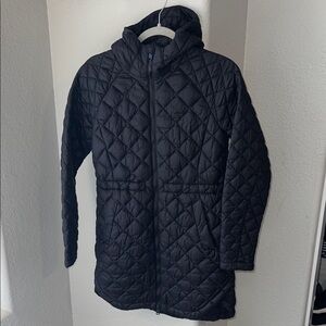 Athleta Black Quilted Hooded Coat Size XS